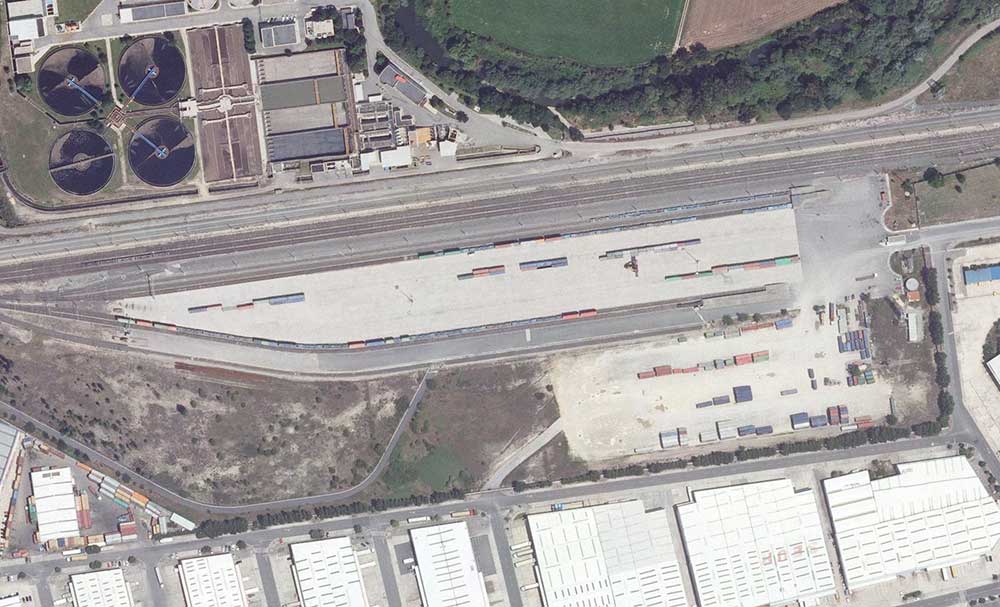 Imagen aérea de la terminal